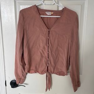 Tie button up blouse